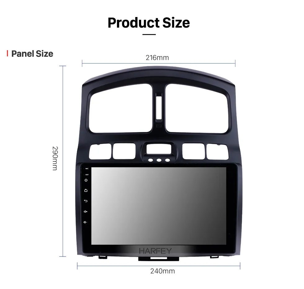 Perfect Harfey TPMS DAB+ DVR Car GPS Multimedia Player 9 Inch For 2005 2006-2015 Hyundai Classic Santa Fe 2Din Android 8.1/9.0 Radio 13