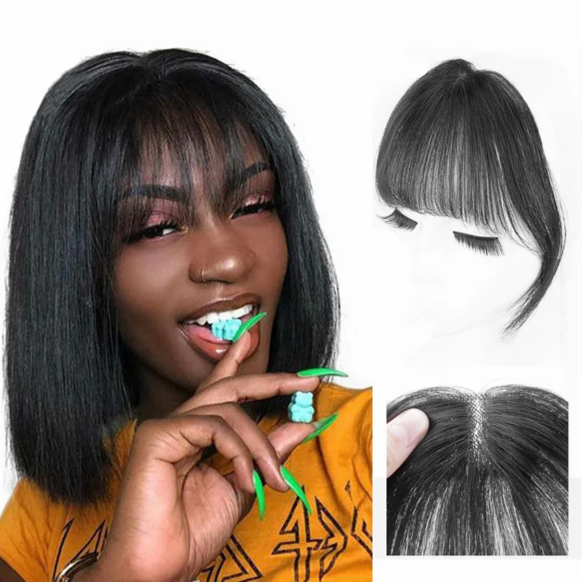 Halo Lady Beauty Air челка для женщин бразильские человеческие волосы на клипсе