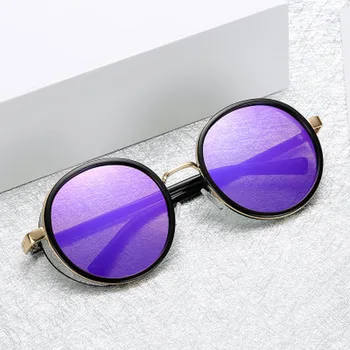 

2020 Luxury Fashion SunGlasses Women Gothic Steampunk Round Sunglasses men Goggle For Ladies Vintage Oculos Female Shades gafas
