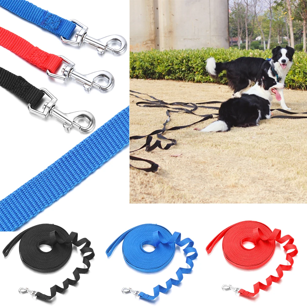 3Colors Flexible Extra Long Traction Rope Dog Training Lead Strong Leash Large Recall Line Nylon Belt Pet Walking 10 Metres New