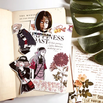 

Vintage stickers DIY scrapbooking' this killer is not too cold 'series mixed album happy planner crafts decorative stickers