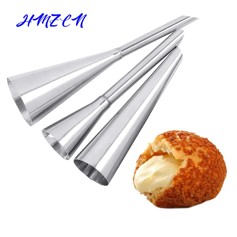 

3pcs/Set Puff Cream Icing Piping Nozzles Stainless Steel Cupcake Cake Decorating Tips Puff Injection Russian Pastry Tools