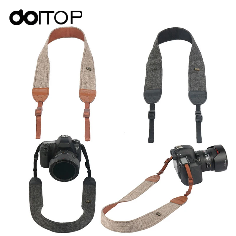 

DOITOP Vintage Belt For All DSLR Anti-Slip Camera Shoulder Neck Strap Camera For Nikon For CanonPentax Classic Gray Brown
