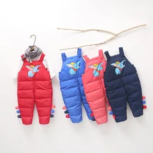 Новые детские зимние штаны для мальчиков, однотонные пуховые штаны, повседневные теплые брюки для девочек-подростков, ветрозащитные леггинсы, комбинезон