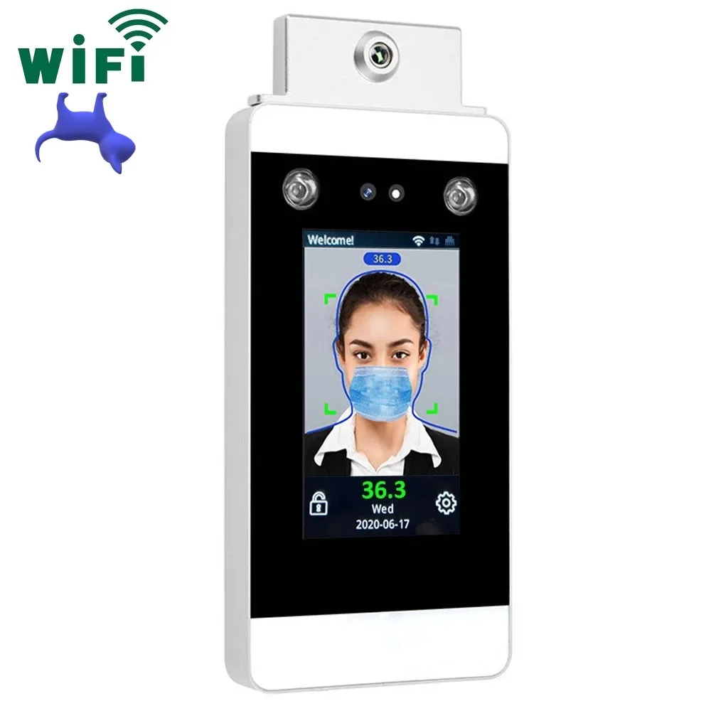 WIFI TCP/IP Temperature measurement Facial Recognition Time Attendance and Access Control System