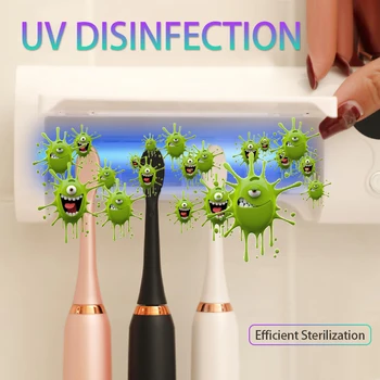 

Smart Induction Anti- UV Light Disinfectant Toothbrush Sterilizer Oral Cleaner Box Holder Care Wall Mount Hot