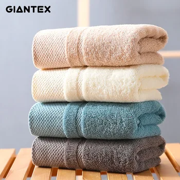 

GIANTEX Cotton 40-Strand Combed Long-Staple Cotton Bath Towel For Home Solid Color Face Towel For Bathroom
