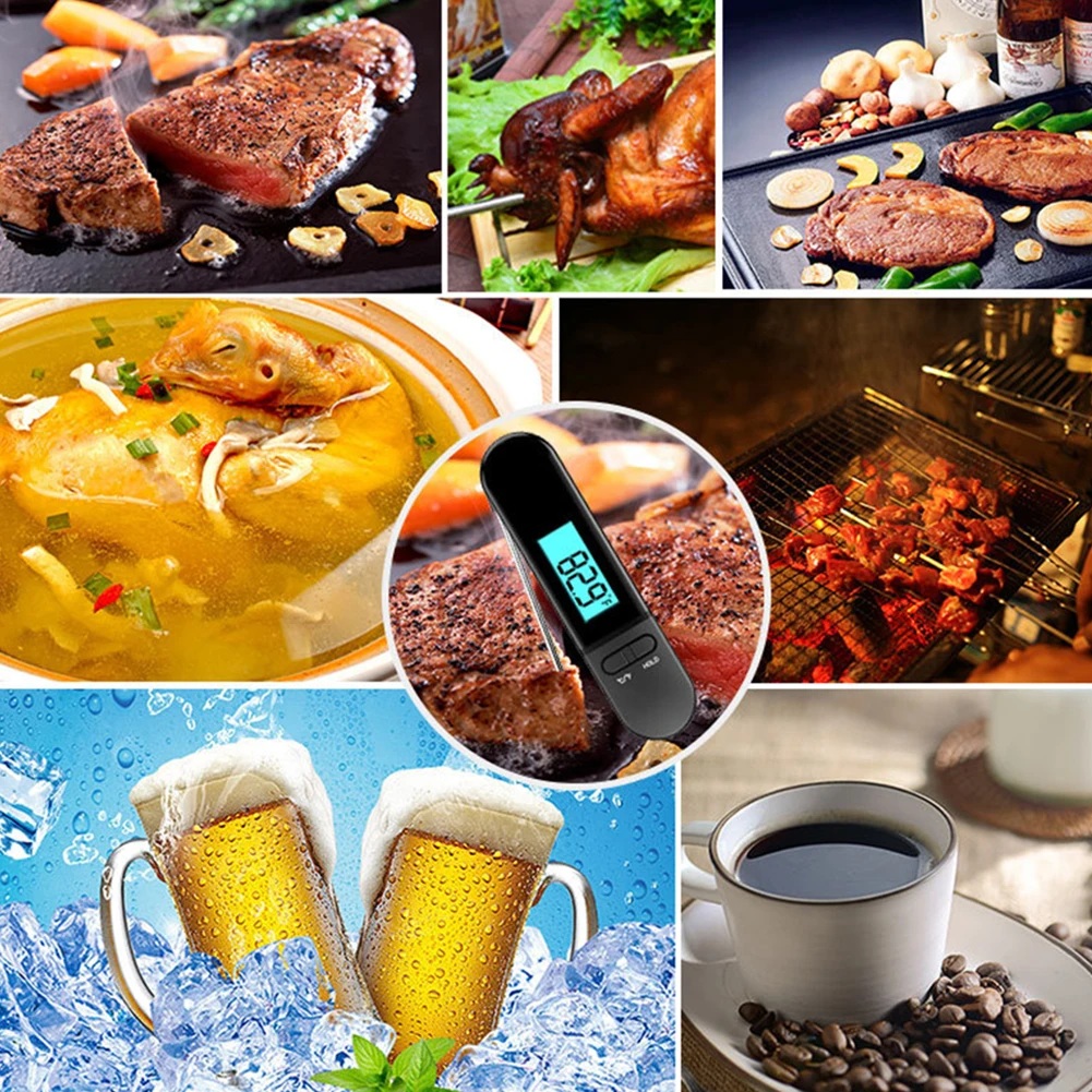 Термометр для мяса, водонепроницаемый термометр для барбекю, цифровой термометр для приготовления мяса, еды, духовки, термометр для гриля, кухонный инструмент