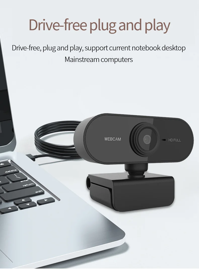 Full HD Computer Camera 1080P Webcam USB Web Cam Built-in