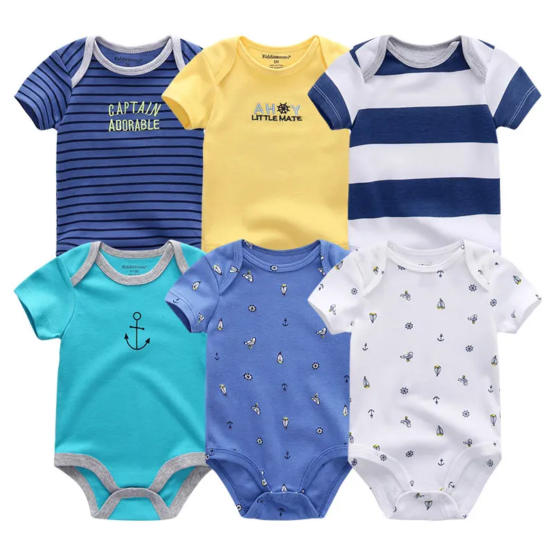 Uniesx Newborn Baby Bodysuits Clothing 6Pcs/Lots Infant Jumpsuits Cotton Children Clothes Baby Girls Boys Clothes Roupas de bebe - Цвет: 21