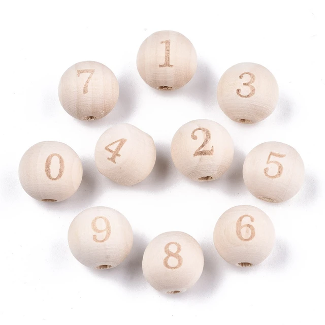 Unfinished Wood, 3-in, 4mm Thick, Number, A set of 10 Numbers (0-9)