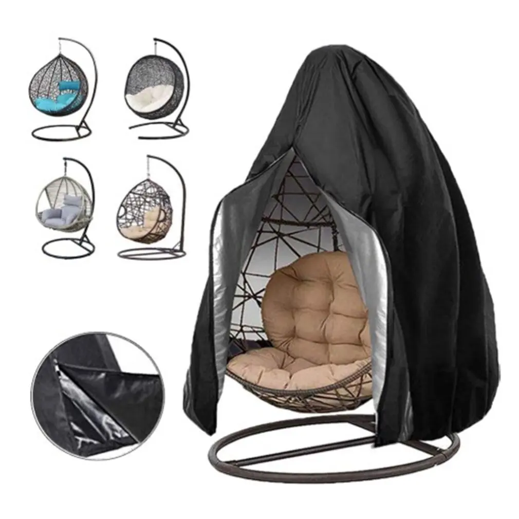 

Hanging Chair Cover Wicker Egg Swing Chair Adjustable Waterproof Dust Covers Resistant For Outdoor Courtyard