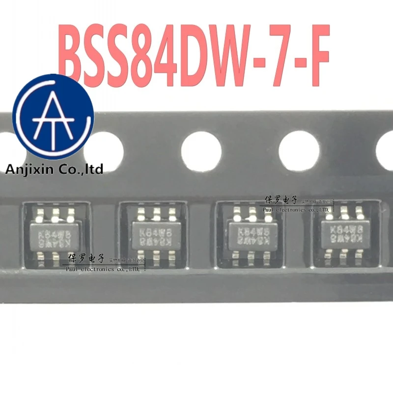 

10 шт. 100% оригинальная новая МОП-трубка с полевым эффектом BSS84DW-7-F BSS84DW шелковой ширмы K84 СОТ-363 действительный ассортимент товаров