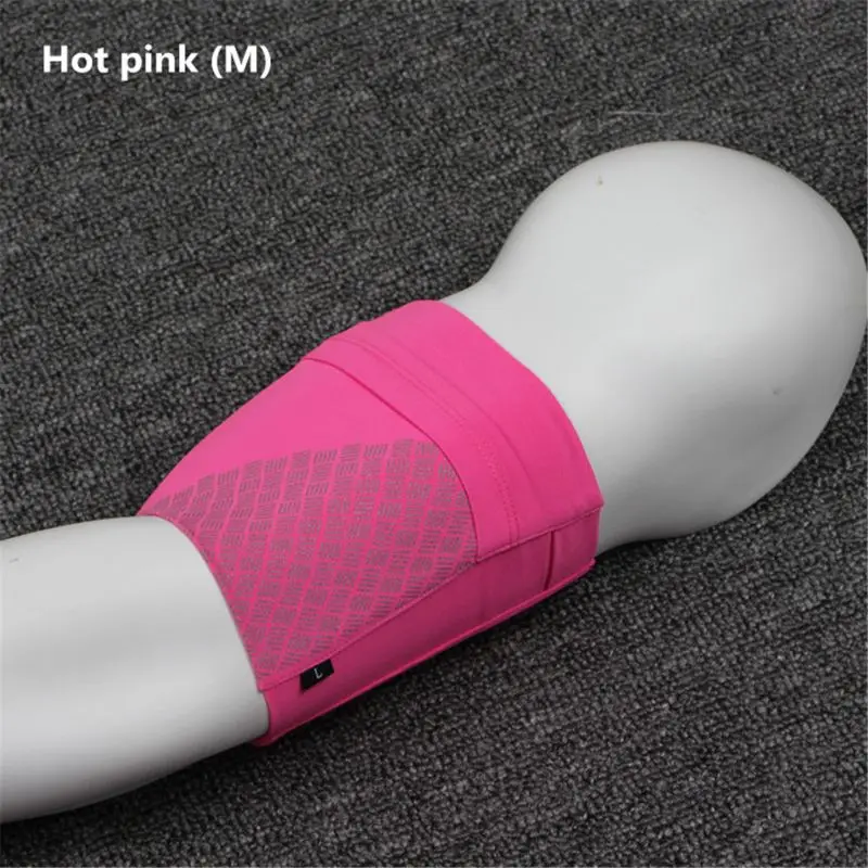 hot pink M Сумка на руку для бега, тренажерного зала, фитнеса, сотового телефона, чехол на ремне, светоотражающий браслет, спортивные аксессуары для ниже 6,5 дюймового телефона - Цвет: hot pink M