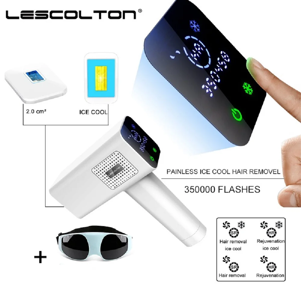 Lescolton ледяной IPL машина для удаления волос T012C Домашнее использование ЖК-цифровой дисплей весь лазерный эпилятор тела
