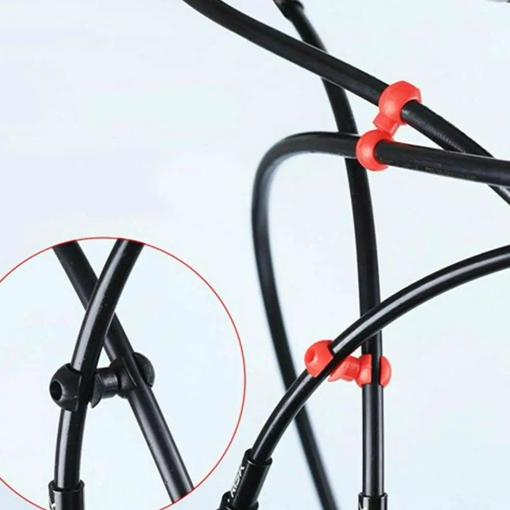 10 шт. велосипедный кабель зажимы для труб линейная трубка пряжки руководство регулировка скорости велосипедные тормозные трубки s-образная пряжка