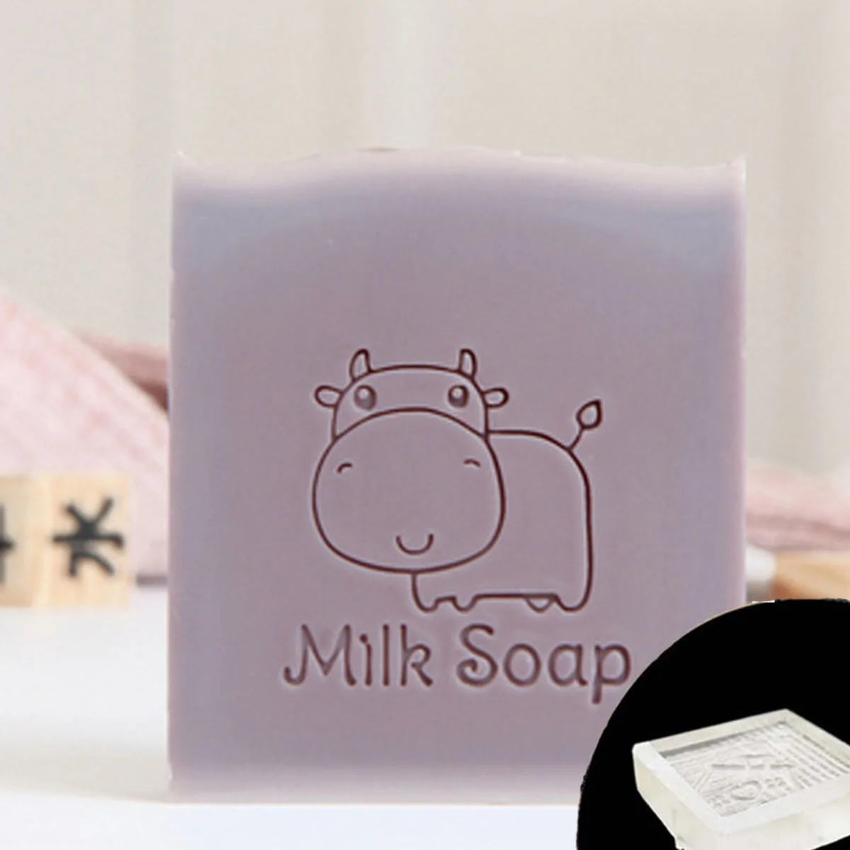 Handmade Resin Soap Stamp Mold, Mini DIY Natural Soap Organic Glass, Acrylic Chapter, 30x30mm