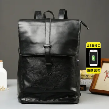

Fashion 2020 New Backpack Trend Casual Backpack Men's Computer Bag Retro Student Bag Korean Large-capacity Travel Men's Bag