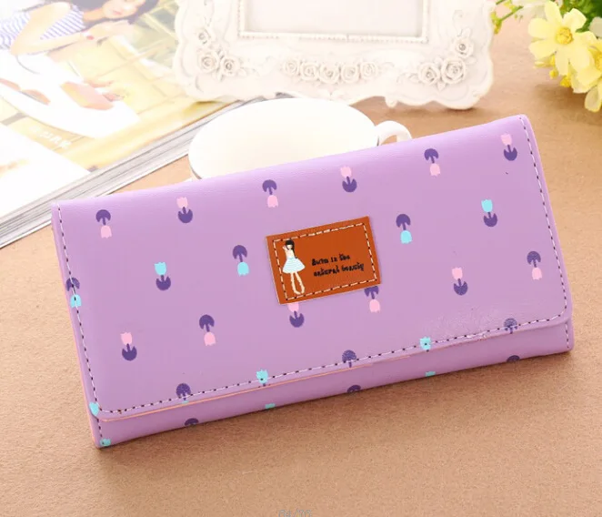 Lavender Кошелек с бантом знаменитый женский кошелек бренд, с отделением для карт, мобильный телефон карманный, из искусственной кожи Женская сумочка для денег женский клатч, бумажник - Цвет: Lavender