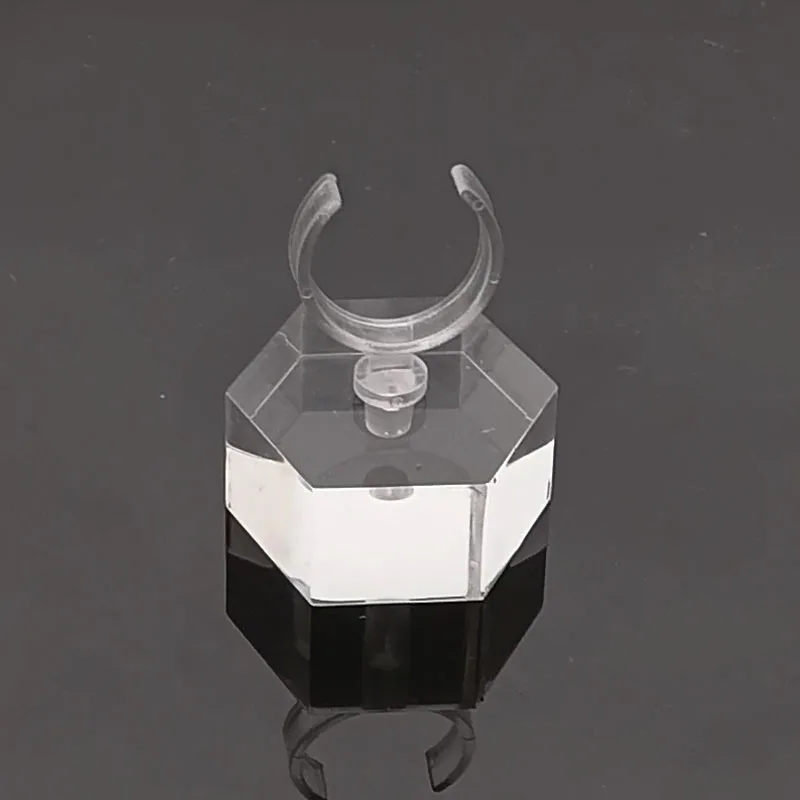 New Creativity Clear Acrylic Ring Display Stand Jewelry Showcase Ring Organizer Holder Jewellery Stands Cases Photography Props