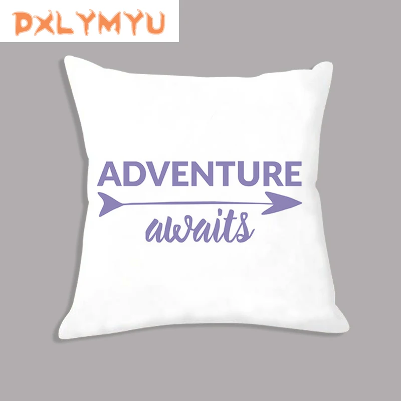 Модный квадратный диван кровать наволочка Приключения стрелы знак цитаты о жизни печать современный плюш мягкая подушка для сиденья