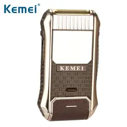 Kemei аккумуляторная электрическая бритва мини Портативная для мужчин уход за лицом триммер для волос поршневая Беспроводная Бритва Уход за