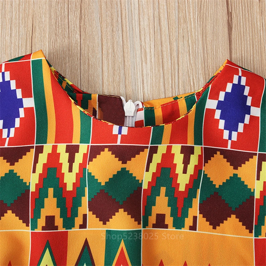 Платья "Анкара" для маленьких девочек в африканском стиле Dashiki, комбинезоны, для детей, рубашка в африканском стиле Новости Модные вечерние комплект из обуви в африканском стиле платья для Для женщин