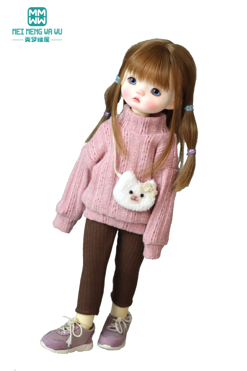 Fits 28cm-30cm 1/6 BJD Clothes YOSD Toys Spherical Joint Doll Fashion Pink Fruit Leggings