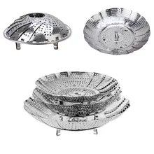 Steamer Cookware-Utensils Food-Basket Vegetable Cooking Stainless-Food Folding Mesh 