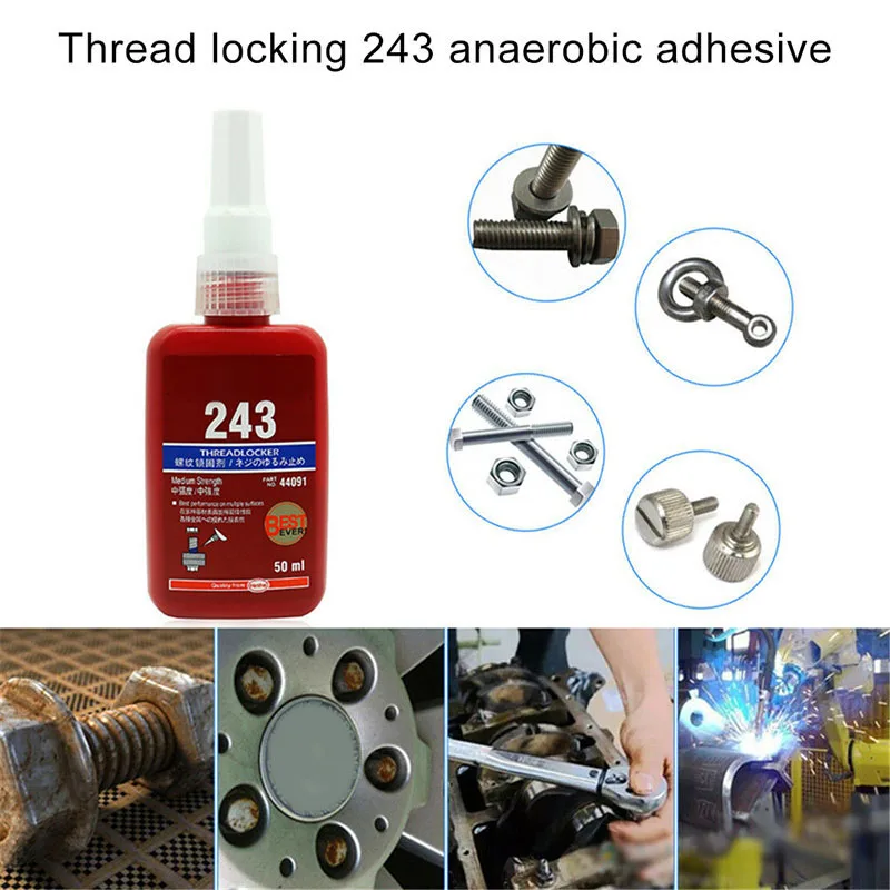 1pc 50ml Screw Glue Thread Locking Agent Anaerobic Adhesive 243 Glue