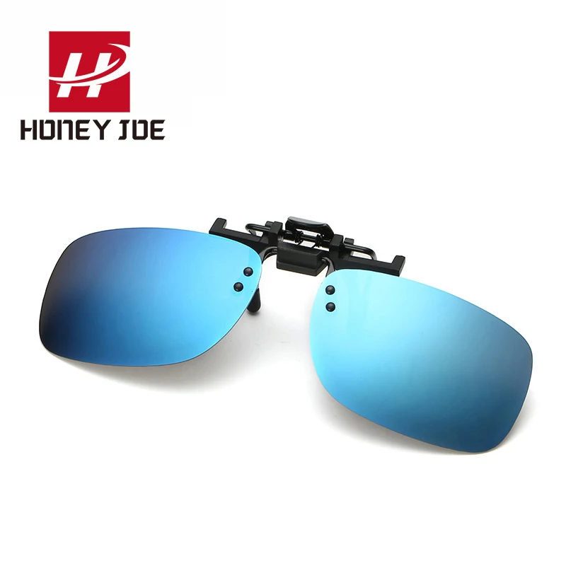 Polarized Clip On 180° Flip Up Sunglasses Shades for Myopia Glasses Eye Glasses