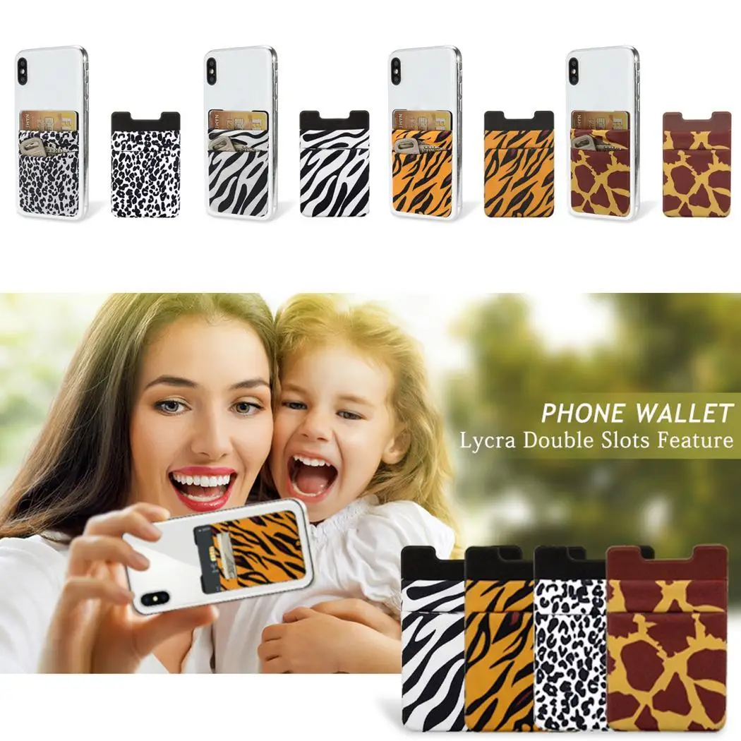 

Fashion PU Leather Function Card Case Mobile phone sticker Card Holder Men Women Credit Passport Card Bag ID Passport Card