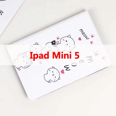 03 Ipad Mini 5 Чехол с милым котом для Ipad Ipad Air 1 2 Min 1 2 3 4 5 Pro 9,7 полное покрытие автоматическое Пробуждение сна с мягким силиконовым покрытием - Цвет: 03 Ipad Mini 5
