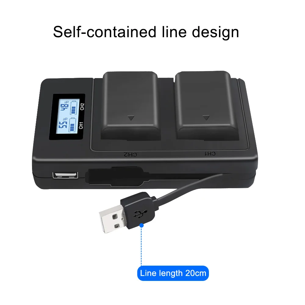 PALO 2 шт 2000mAh NP FW50+ USB Интеллектуальный ЖК-NP-FW50 зарядное устройство камера батарея для sony Alpha a6500 a6300 a6000 a5000 a3000