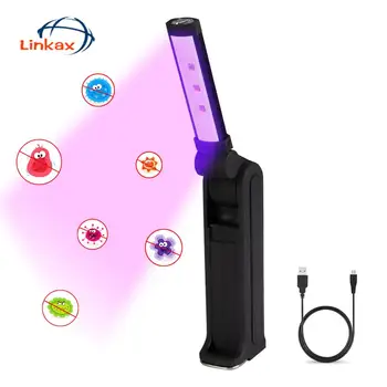 

Portable UVC Ultra Violet Flashlight UV Sterilizer Handheld Ultraviolet Disinfection Lamp USB Rechargeable LED Germicidal Light