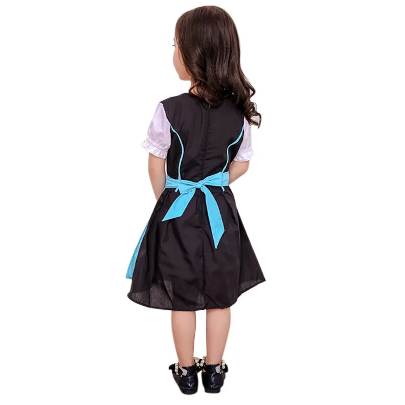 Немецкий костюм Октоберфеста для девочек Dirndl Heidi; маскарадный костюм для детей; нарядное платье служанки для Хэллоуин; фантазийное праздничное платье; одежда