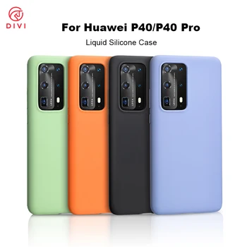 

DIVI Liquid Silicone Phone Case For Huawei P40/P40 Pro Ultra-Thin Shockproof Anti-Fall Phone Cover For Huawei P40 Serires (2020）