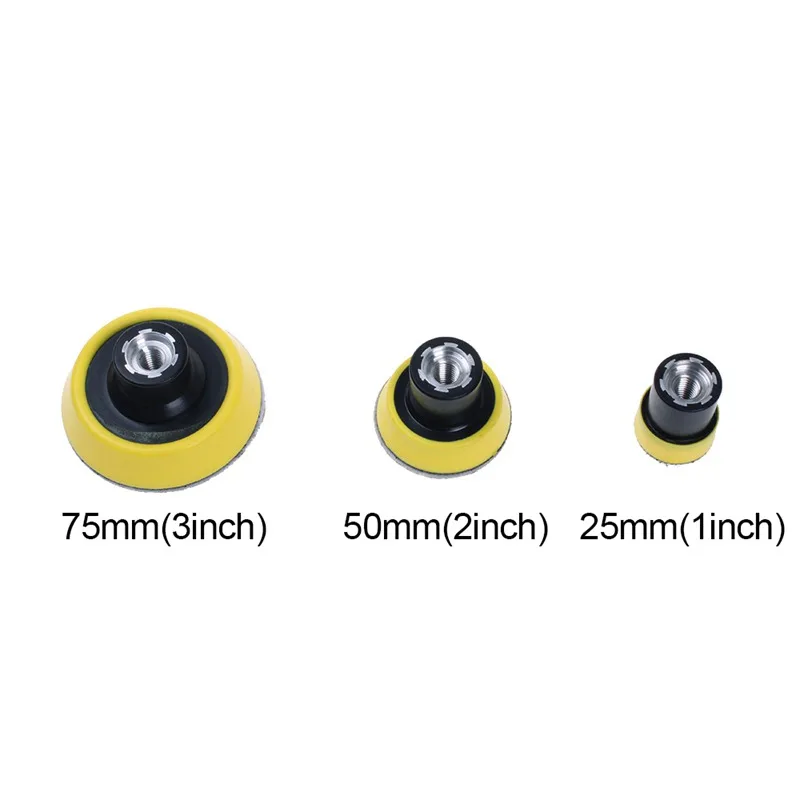 BHTS-3Pcs M10 воздушная угловая шлифовальная машина набор для полировки 1 2 3 дюймов обруч и петля на задней панели опорные колодки подходит для шлифовального диска шлифовальный станок Abras