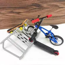 

Fingerboard bike props Alloy Finger scooter skateboard Two Mini Set Wheel Scoot shoes accessories Bicycle Toys Bmx Kids Too D1V8