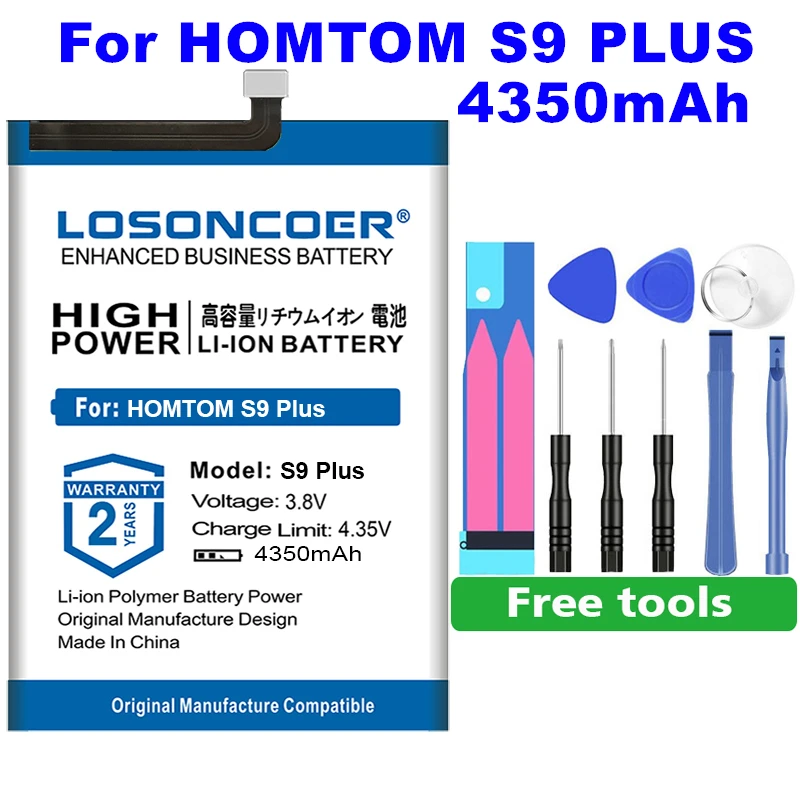 0 Cycle LOSONCOER 4350mAh S9 Plus Сменный аккумулятор для телефона для HOMTOM S9 Plus S9Plus батареи для смартфонов+ Бесплатные инструменты