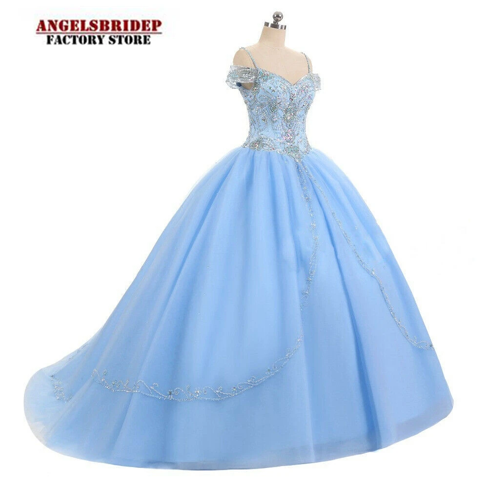 ANGELSBRIDEP-Spaghetti-Straps-Quinceanera-Dresses-Sweet-16-Dress-Formal-Sweetheart-Crystal-Sparkly-Cinderella-Party-Gowns-HOT (1)