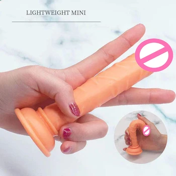 bpm Mini Soft Jelly Dildos Small Artificial Sucker Penis Vagina Anal Plug Sex Toys Shop For Women Masturbator 2