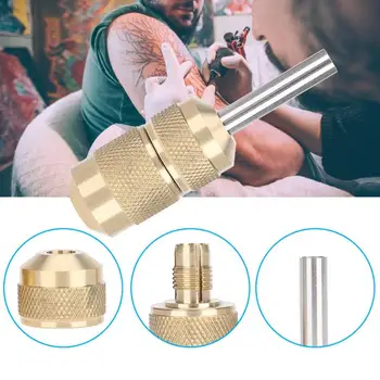 

Microblading Permanent Tattoo Grip 25mm Anti-slip Copper Tattoo Self-locking Grip Handle Tattoo Machine Accessories Supply Gold