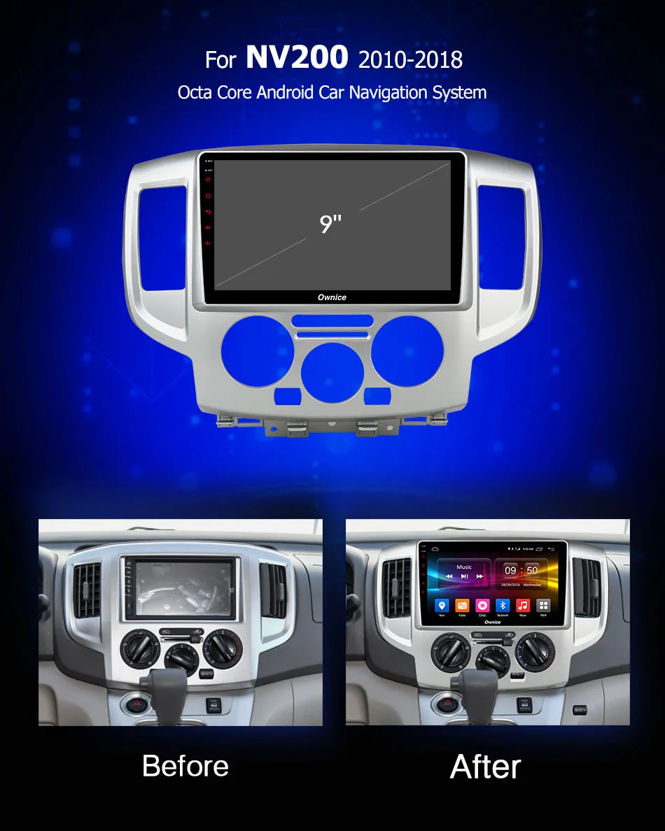 Owice Восьмиядерный " 360 панорама оптический Android 9,0 автомобильный dvd-плеер gps carplay DSP 4G LTE DSP для Nissan NV200 2010 2011