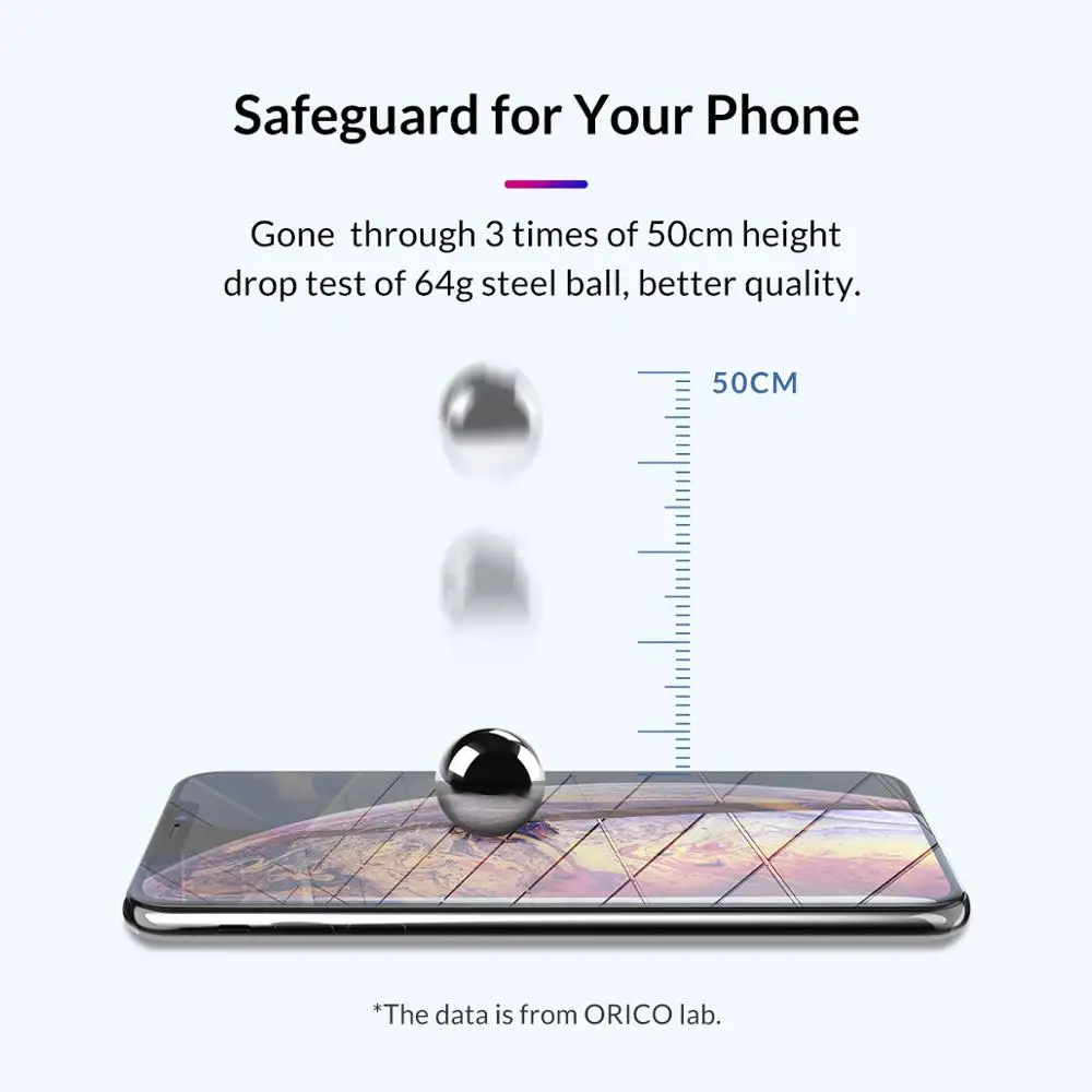 ORICO 3D стекло протектор экрана для iphone X XS Max закаленное защитное стекло на iphone XR защитная пленка защитная стеклянная пленка