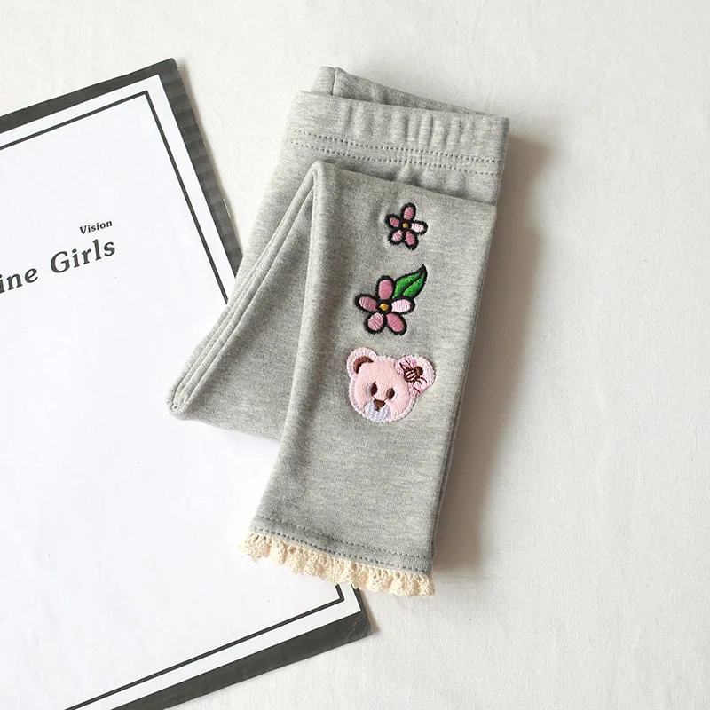 Girl'S Leggings Spring And Autumn New Style CHILDREN'S Trousers Korean-style Baby Girls Outer Wear Trousers Versatile Carto