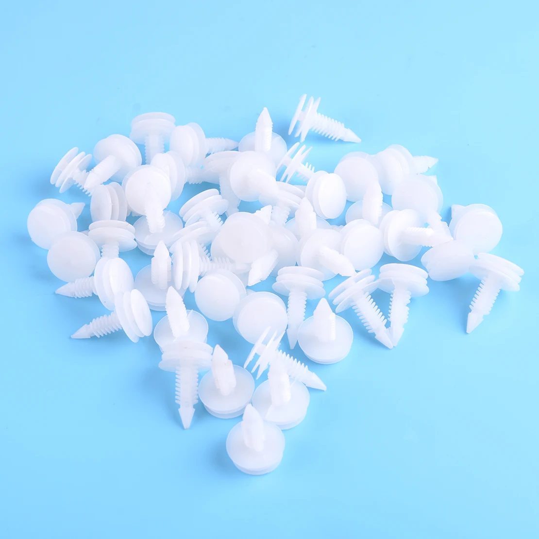 CITALL 50Pcs Nylon White Front Rear Door Panel Clips Retainer Trim Fit For GM For S-10 S-15