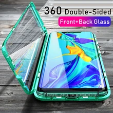 Магнитный двойной стеклянный чехол для Hauwei Hawei huawei P30 Pro P 30 Lite 30 Lite светильник Nova 5 T 5 T T5 закаленное стекло 360 ° полное покрытие