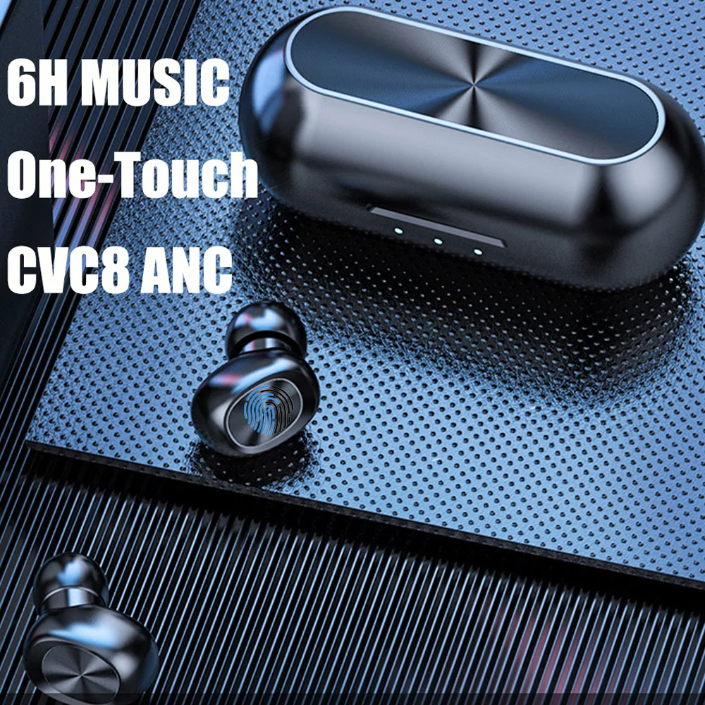 B5 TWS Bluetooth наушники беспроводные наушники 5,0 сенсорное управление водонепроницаемый 6D стерео Спорт Музыка гарнитура 300 мАч зарядная коробка