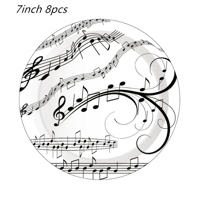 Lot 8 Bannières Notes De Musique - Décoration Fête Thème Musical Pré-Enfilée 1,4 M